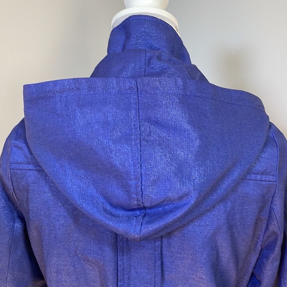 A.Y.K. GIRLS SHIMMER PERIWINKLE PURPLE TRENCH COAT - Picture 9 of 15